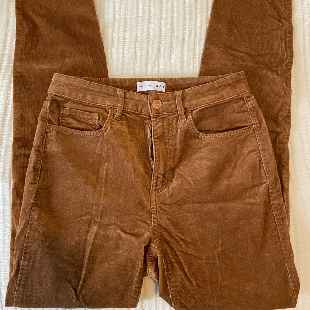 TALL Loft curvy high rise skinny corduroy pants